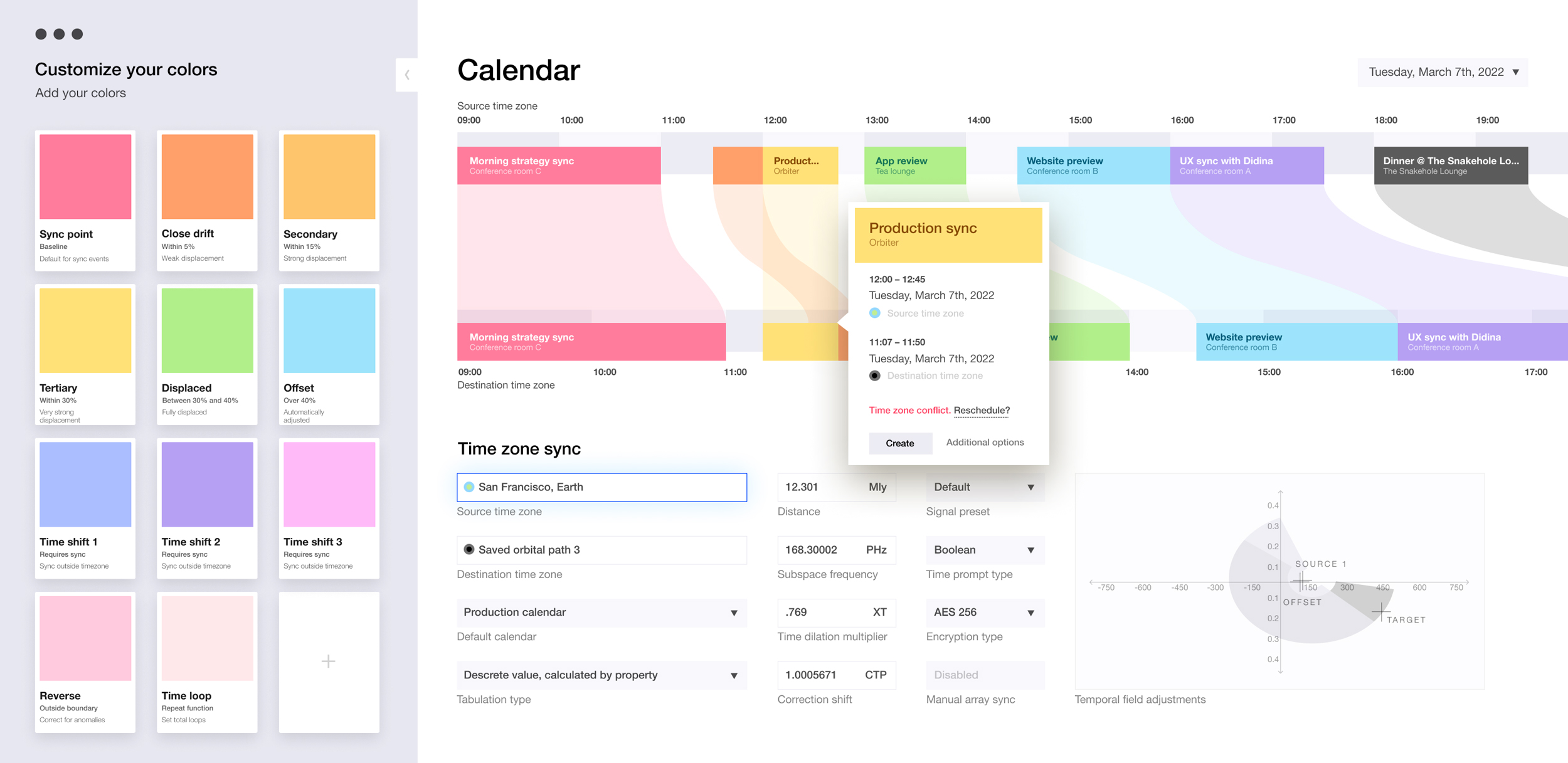 Calendar Application Interface
